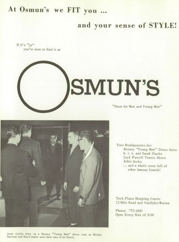 Osmuns Stores - 1963 Yearbook Ad (newer photo)